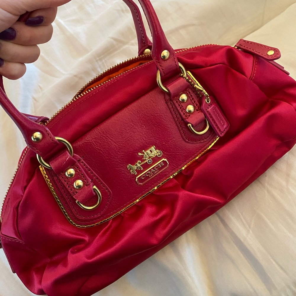 Coach Handbag - Hot Pink & Gold 💕